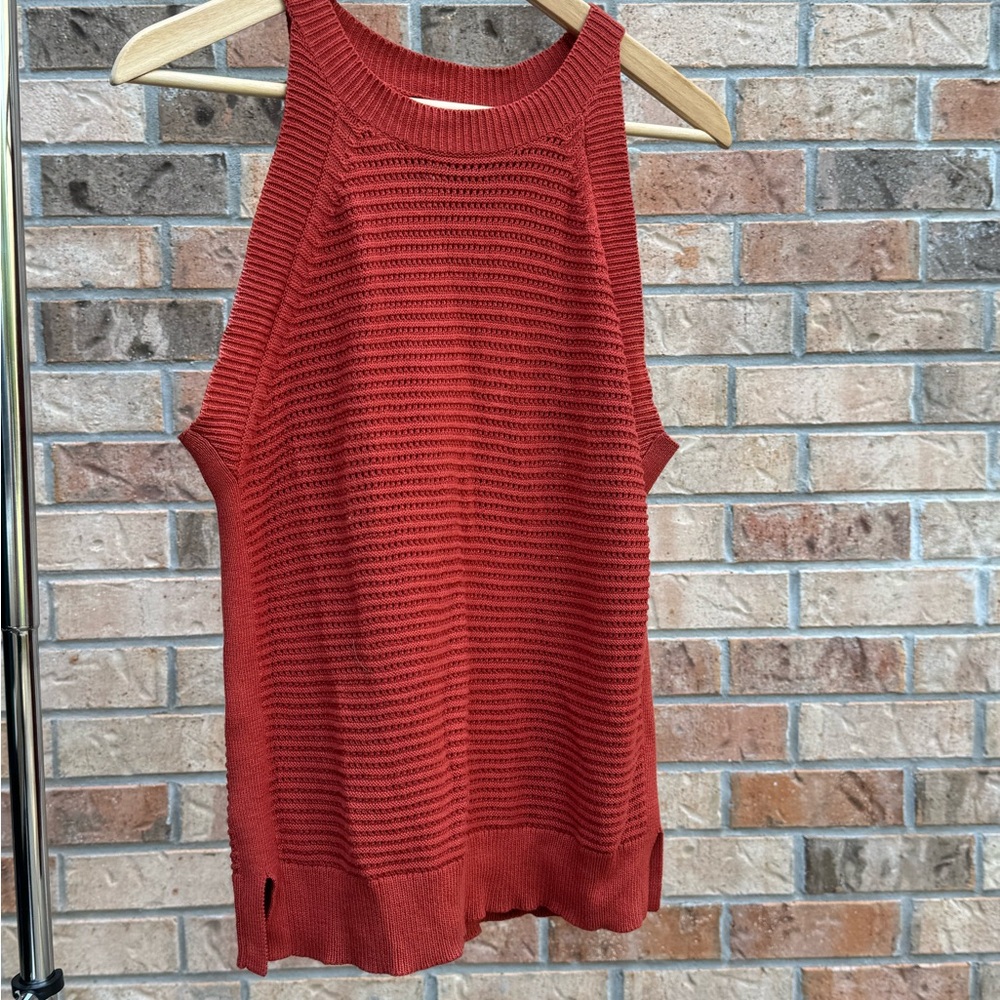 Ann Taylor Factory Rust Sweater Tank Top